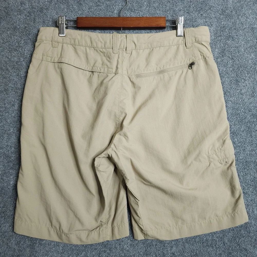The North Face Shorts Mens 34 Beige Khaki Tan Nylon Hiking Outdoor Drawstring